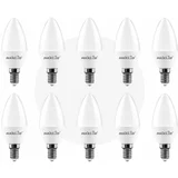 MAX-LED 10x LED žarnica – sijalka E14 C30 7W (55W) nevtralno bela 4500K