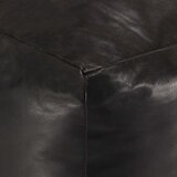 vidaXL Tabure črn 40x40x40 cm pravo kozje usnje | Shoptok.si