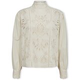 Y.a.s Topi & Bluze YAS Top Trophy L/S - Birch/Birch Bela Cene