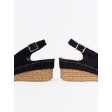 GOODIN Black wedge sandals with buckle | Shoptok.si
