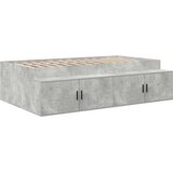  Posteljni okvir za shranjevanje Betonsko sivo 100x200 cm, (22103366) | Shoptok.si