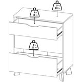 Tvilum Bela/v naravni barvi komoda v hrastovem dekorju 79x92x40 cm Ikast – | Shoptok.si