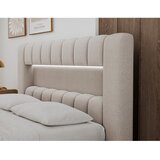 ELTAP Bež tapecirani bračni krevet s prostorom za odlaganje s podnicom 140x200 cm Lamica – | shoptok.hr