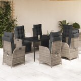 vidaXL 7-dijelni vrtni blagovaonski set sivi od poliratana | shoptok.hr