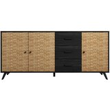 Marckeric Crna/natur niska komoda 181x81 cm Hanoi - | shoptok.hr