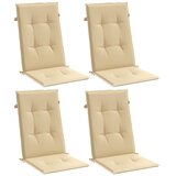  Jastuci za stolice 4 kom prošarano bež 120x50x4 cm od tkanine | shoptok.hr