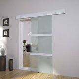 vidaXL Drsna vrata steklo in aluminij 178 cm srebrna Cene
