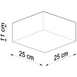 Nice Lamps bela stropna svetilka 25x25 cm mitra – | Shoptok.si