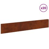  Ograda oko Travnjaka 20 pcs 100 x 18 cm Čelik Rđa | shoptok.hr