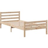 vidaXL Knjižna postelja brez vzmetnice 100x200 cm trdna borovina | Shoptok.si