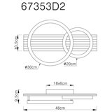 Globo 67353D2 - LED stropna svetiljka TISHA LED/18W/230V 3000K 30x48 cm | Eponuda.com