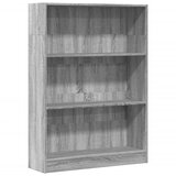 Furnova Knjižna omara siva sonoma 80x24x109 cm inženirski les, (21932117) | Shoptok.si