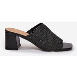 Boto Ladies Mules With Braiding On Heel Black Ciariloria | Shoptok.si