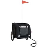 vidaXL Prikolica za bicikl za ljubimce crna od tkanine i željeza | shoptok.hr