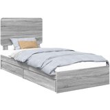  Postelja s shranjevanjem z vzglavjem Siva Sonoma 90 x 190 cm, (5000105861) | Shoptok.si
