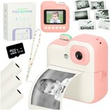 Instant fotoaparat s termičnim tiskalnikom + papir in 32GB SD kartica – roza - Rojstni dan - Za 5+ let Cene