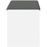  Klupa za hodnik s jastukom s policom Bijeli 83 x 38 x 45 cm - Bijeli 83 cm | shoptok.hr