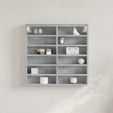 vidaXL Vitrina betonsko siva 60x8,5x58 cm inženirski les | Shoptok.si