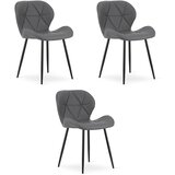 Mango stolica - siva eko koža / crne noge x 3 | shoptok.hr