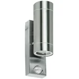 LED zunanja stenska svetilka Dundee (2 x 3 W, 6 x 9,5 x 22 cm, topla bela svetloba, nerjavno jeklo)