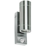 Starlux vanjska zidna LED svjetiljka sa senzorom Dundee (6 W, 6 x 9,5 x 22 cm, Srebrne boje, IP44) Cijene