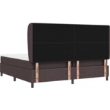  Box Spring postelja z vzmetnico v temno rjavi barvi, 200x200 cm tkanina, (22051756) | Shoptok.si