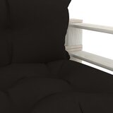  Vrtna sofa od paleta s crnim jastucima drvena | shoptok.hr