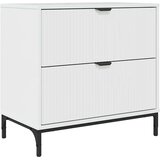 vidaXL Noćni ormarić s ladicama Visoko sjajno bijela 63.5 x 36 x 61 cm | shoptok.hr