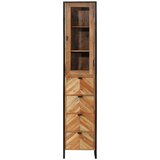 Kupaonski ormarić 40x27x190 cm željezo i masivno bagremovo drvo | shoptok.hr