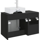  Set namještaja za kupaonicu 2 kom. Crna Konstruirano drvo 49,5 x 41 x 79,5 cm | shoptok.hr