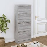 vidaXL Omarica za čevlje siva sonoma 63x24x147 cm inženirski les Cene