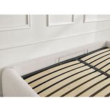 Bobochic Paris Bela oblazinjena zakonska postelja s prostorom za shranjevanje/brez vzglavja z letvenim dnom 180x200 cm Inera – | Shoptok.si
