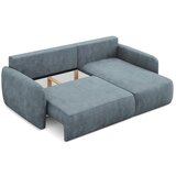 Makamii Prljavo plava sklopiva/s prostorom za odlaganje kutna garnitura od šenila (s desnim kutom/s ležaljkom) Lilo – | shoptok.hr