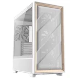 Flux midi-ATX okno leseno belo/rjavo gaming ohišje