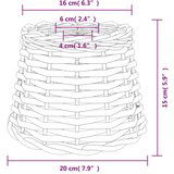  Sjenilo za svjetiljku bijelo Ø 20 x 15 cm od pruća | shoptok.hr
