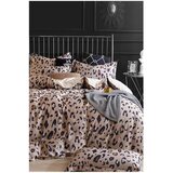 Mila Home Smeđa pamučna posteljina za bračni krevet/za produženi krevet s uključenom plahtom/4-dijelna 200x220 cm Leopard – Cijene