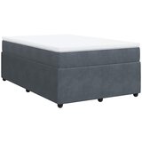 Box spring krevet s madracem tamnosivi 120 x 200 cm baršunasti | shoptok.hr
