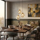  Visilica na sajli CRISTAL 3xE14/15W/230V mesing/dimljeno bež | Eponuda.com