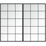  Zidna ogledala 2 kom crna 100x60 cm metalna | shoptok.hr