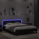  Okvir za krevet s uzglavljem i LED crni 140 x 200 cm | Eponuda.ba