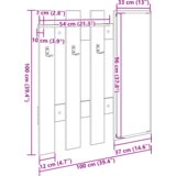 vidaXL Nadwyčajna obešalnik za plašče Sonoma Oak 100 x 10 x 100 cm | Shoptok.si