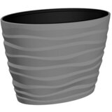 Gardino GARDINO-SAKSIJA BORA SIVA OVAL 60X39Xh58cm Cene