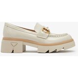 Resti Lacquered beige women's moccasins with crystals Inriw - Footwear | ePonuda.com
