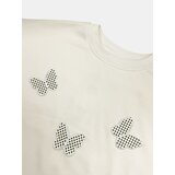 Sinsay Crewneck majica s pamukom i našivcima u obliku leptira | shoptok.hr