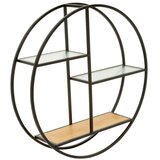 Premier Housewares Crna/u prirodnoj boji metalna polica s više razina 61 cm Mataram – Cijene