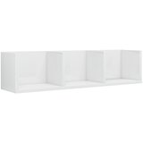 Maison Chic Stenska polica - Viseča Polica za CD plošče visok sijaj bela 75x18x18 cm, (21784645) | Shoptok.si