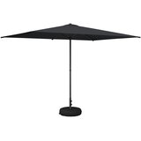 vidaXL Vrtni Parasol s Podnožjem 200 x 300 cm Poliester Pravokutni - Antracit 2 x 3 m s podlogom Cijene