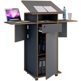 MID.YOU Stoječi Pult Salia L, Antracit, Barva Hrasta | Shoptok.si