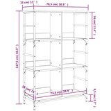  Polica za knjige boja hrasta 78 5x33x117 5 cm konstruirano drvo | shoptok.hr