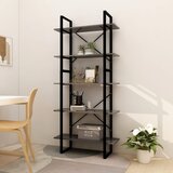 vidaXL ormarić za knjige s 5 razina sivi 80 x 30 x 175 cm od iverice Cijene